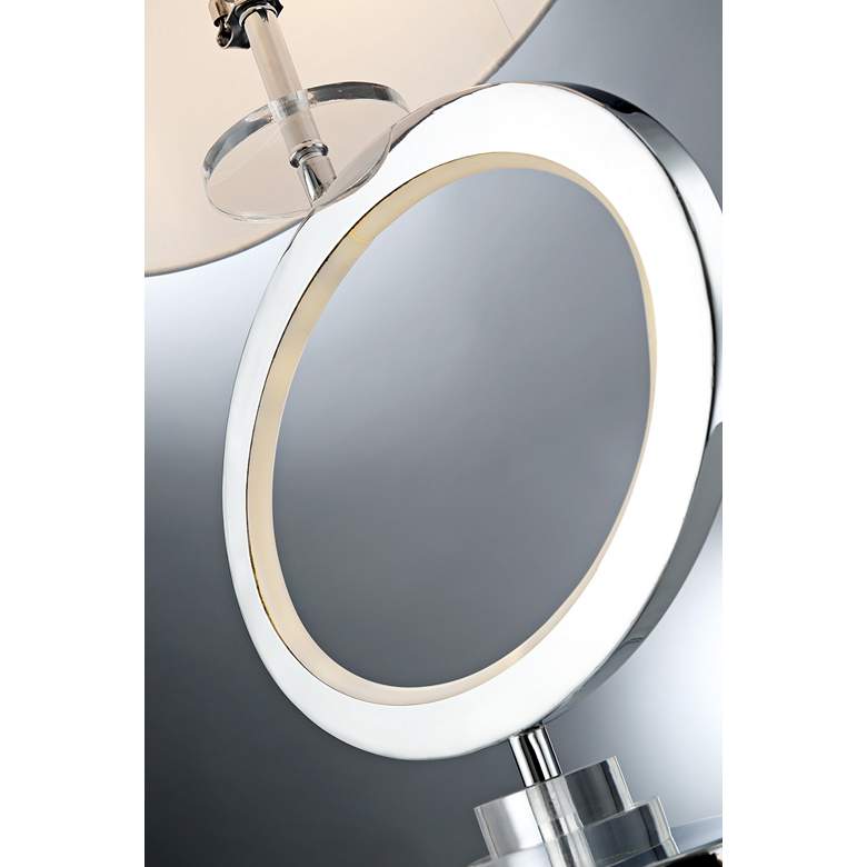Image 2 Lite Source Ring 29" High Chrome Oval LED Night Light Table Lamp more views