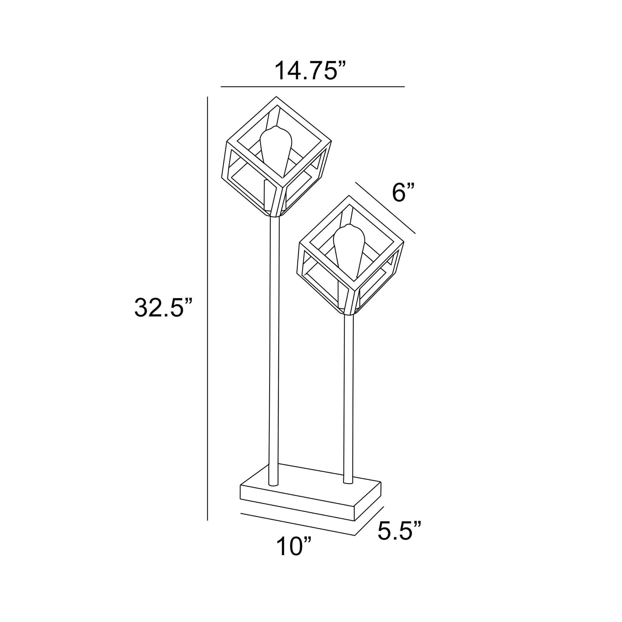 Image 4 Lite Source Roberson 32 1/2" High Modern Black Cubes Table Lamp more views