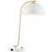 Lite Source Roden 22 1/4" White and Antique Brass Modern USB Desk Lamp