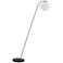 Lite Source Roden 61 1/2" Brushed Nickel and Frost Glass Floor Lamp
