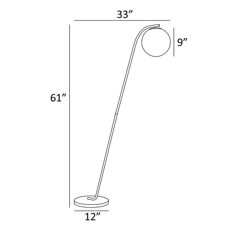 Image 6 Lite Source Roden 61 1/2" Brushed Nickel and Frost Glass Floor Lamp more views
