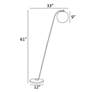 6_Lite Source Roden 61 1/2" Brushed Nickel and Frost Glass Floor Lamp more views