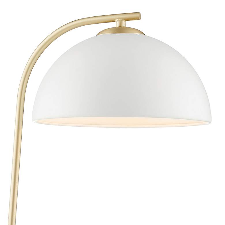 Lite Source Roden White and Antique Brass Modern USB Desk Lamp more views