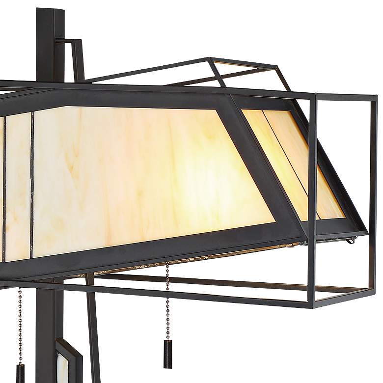 Image 2 Lite Source Rodney 26 1/4" Antique Black Tiffany-Style Glass Lamp more views