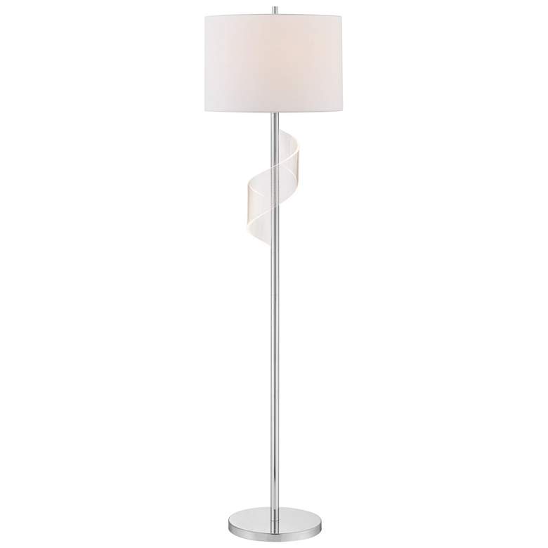 Image 1 Lite Source Roetta 60" High Modern Chrome Floor Lamp