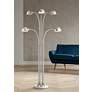 1_Lite Source Rowley 60" Brushed Nickel Metal 5-Light Modern Floor Lamp