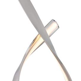 Image3 of Lite Source Royce 15 1/2" Brushed Nickel Ribbon LED Modern Accent Lamp more views