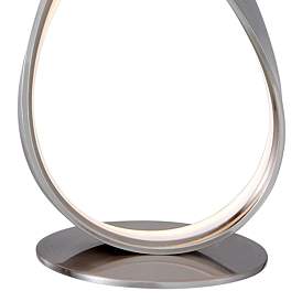 Image4 of Lite Source Royce 15 1/2" Brushed Nickel Ribbon LED Modern Accent Lamp more views