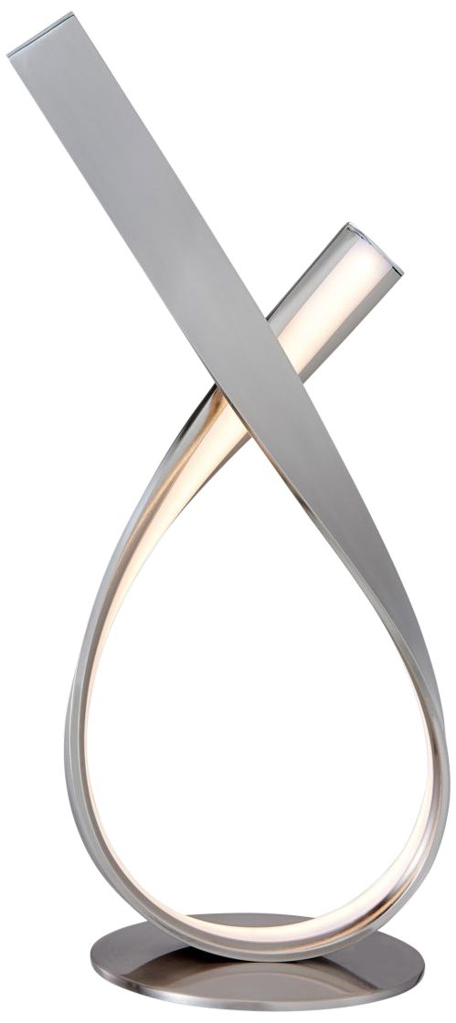 Image 2 Lite Source Royce 16 1/2" Brushed Nickel Ribbon LED Modern Accent Lamp