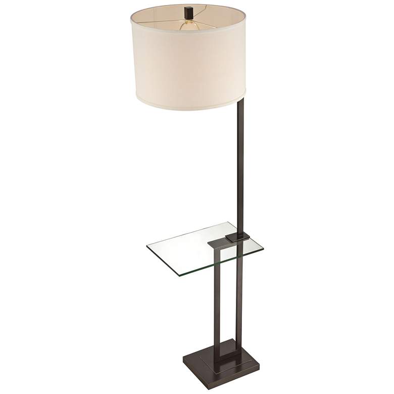 Image 3 Lite Source Rudko 63 inch Bronze Floor Table Lamp with Glass Tray Table more views