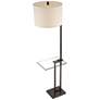 Lite Source Rudko 63" Bronze Floor Table Lamp with Glass Tray Table