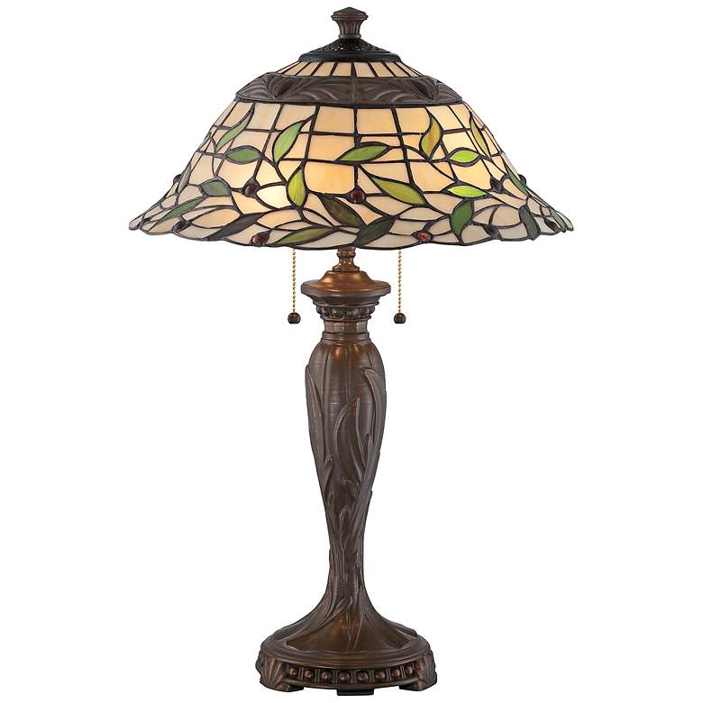 Image 1 Lite Source Sabrina Dark Bronze Tiffany Style Table Lamp