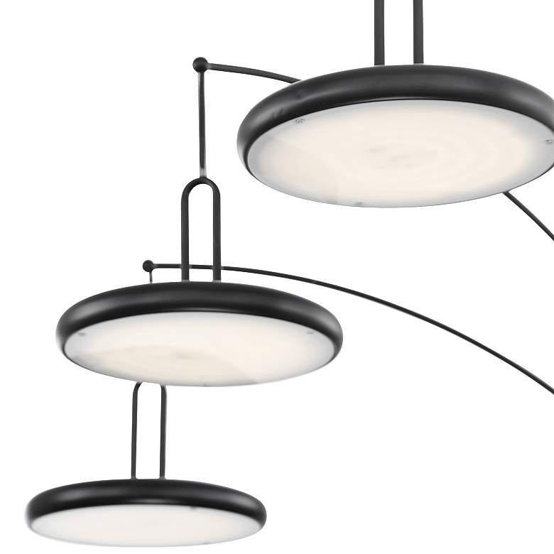 Image 3 Lite Source Sailee 90" High Black 3-Light LED Modern Arc Floor Lamp more views