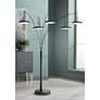1_Lite Source Sailee 90" High Black 5-Light LED Modern Arc Floor Lamp