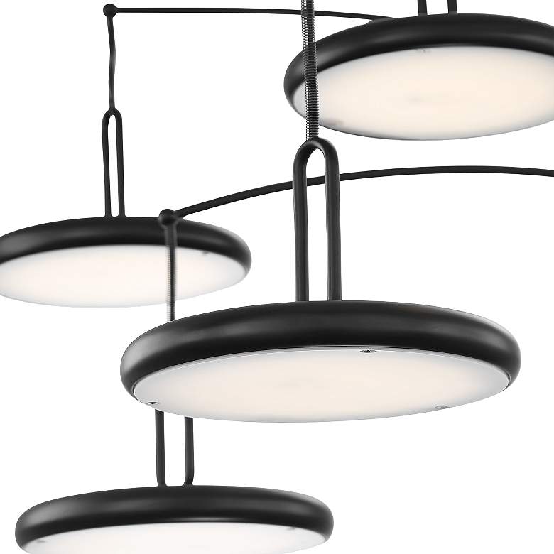 Image 3 Lite Source Sailee 90" High Black 5-Light LED Modern Arc Floor Lamp more views
