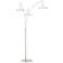 Lite Source Sailee 90" High Brushed Nickel Modern 3-Light LED Arc Lamp