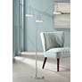 1_Lite Source Sailee 90" High Brushed Nickel Modern 3-Light LED Arc Lamp