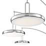 3_Lite Source Sailee 90" High Brushed Nickel Modern 3-Light LED Arc Lamp more views