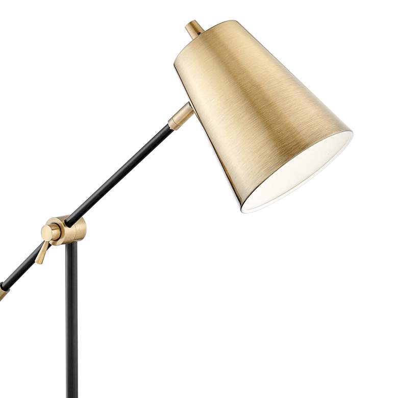 Image 3 Lite Source Salma 30" Brass Black Task Lamp with Wireless Charging Pad more views