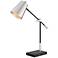 Lite Source Salma 30" Nickel Balance Arm USB and Charge Pad Desk Lamp