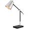 Lite Source Salma 30" Nickel Balance Arm USB and Charge Pad Desk Lamp