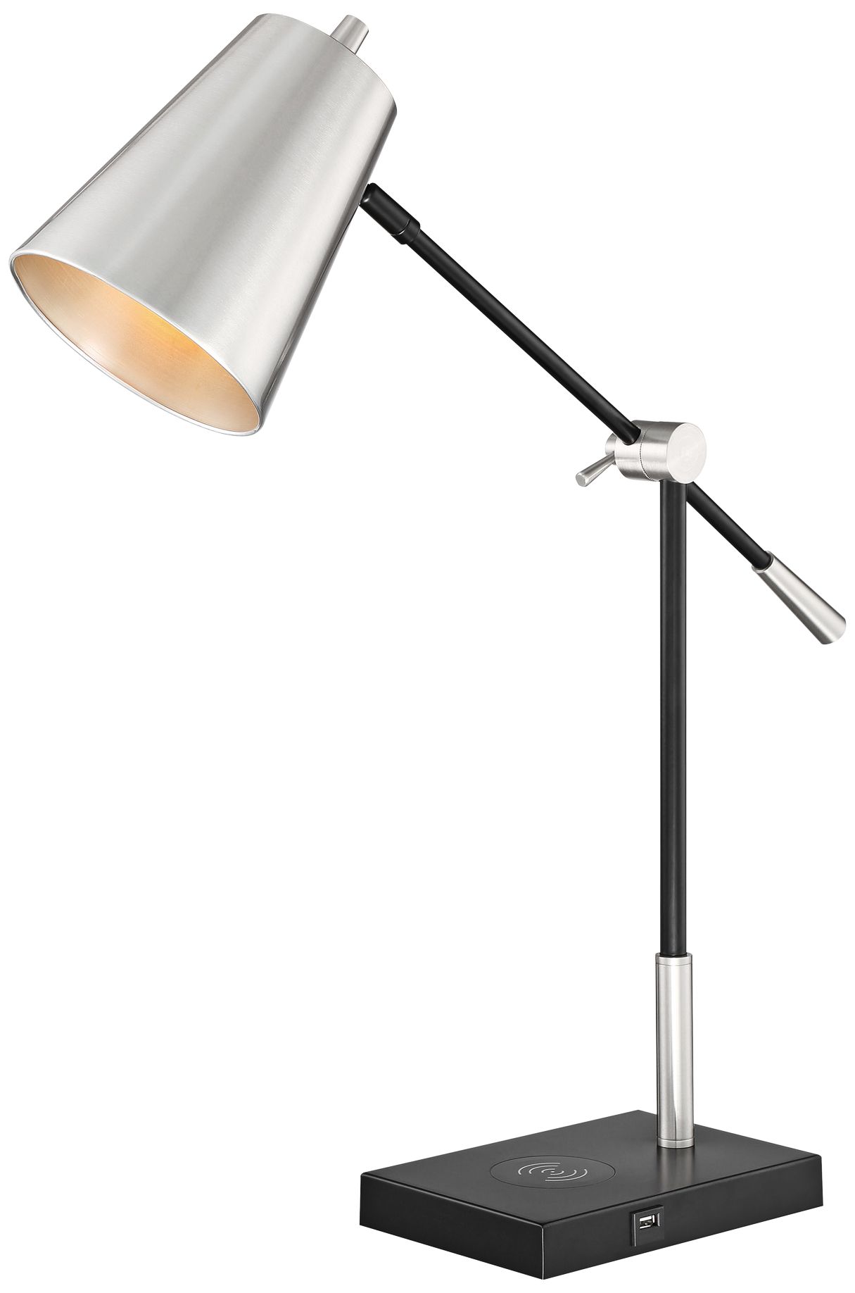 Lite Source Salma Brushed Nickel Balance Arm Desk Lamp