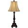 Lite Source Samson Antique Dark Brown Carved Table Lamp