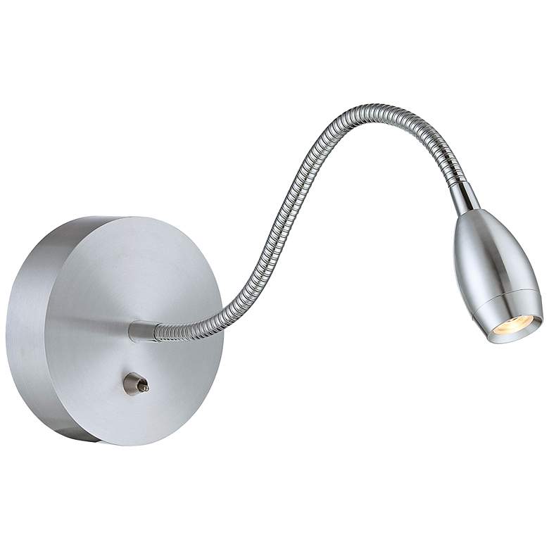Image 1 Lite Source Saskia Adjustable Gooseneck Arm Direct Wire LED Wall Lamp