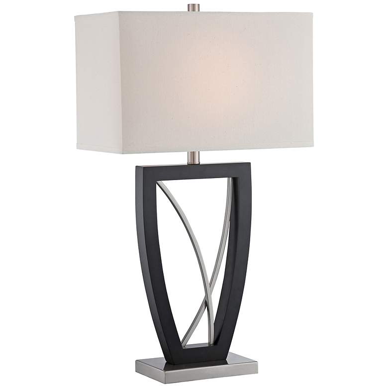 Image 1 Lite Source Savino Dark Walnut Modern Table Lamp