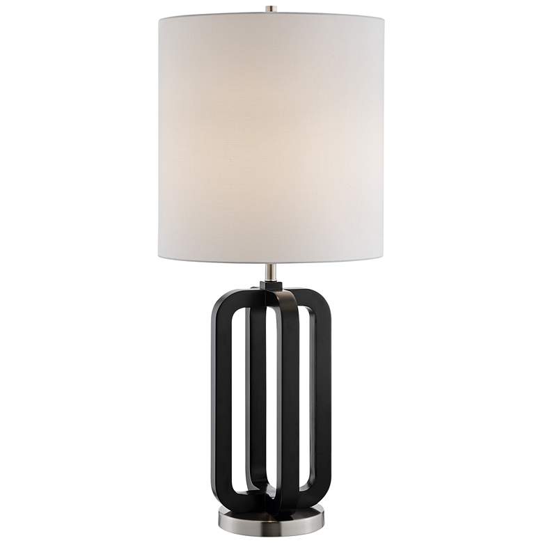 Image 1 Lite Source Shirley Black Wood Table Lamp