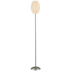 Lite Source Sica 69 1/2&quot; High White and Satin Steel Modern Floor Lamp