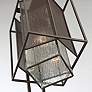 Lite Source Silveny Matte Black and Glass Floor Lamp