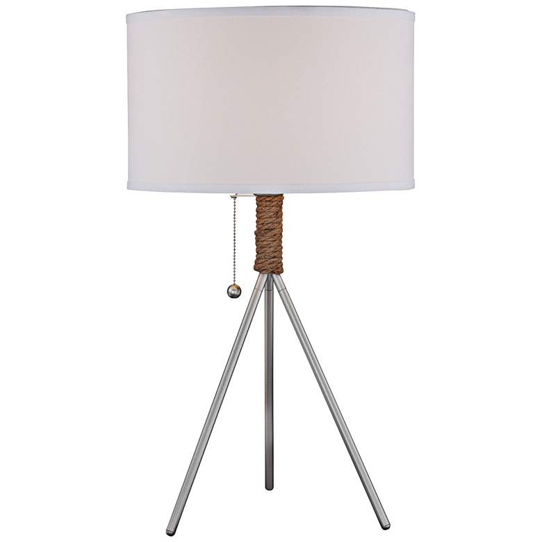 Image 1 Lite Source Silver Metal Tripod Table Lamp