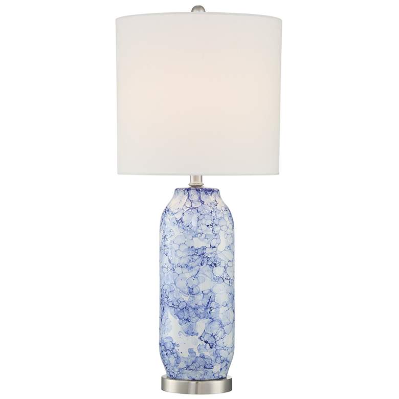 Image 1 Lite Source Sondra Mixed Blue Ceramic Table Lamp