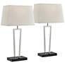 2_Lite Source Sonnagh 29" Brushed Nickel USB Table Lamps Set of 2