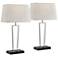 Lite Source Sonnagh 29" Brushed Nickel USB Table Lamps Set of 2