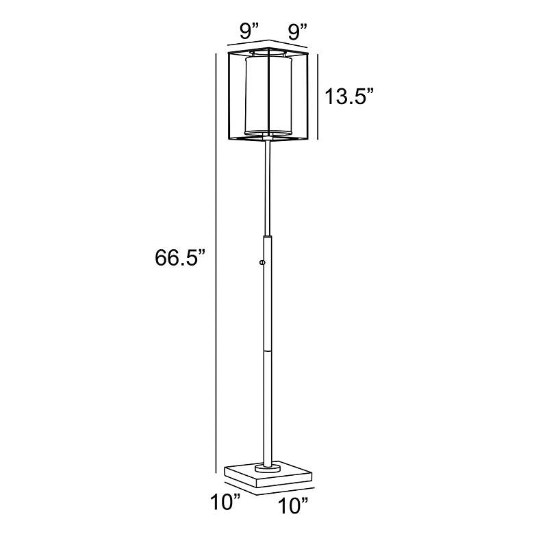 Image 4 Lite Source Stein 66 1/2" Black Finish Modern Industrial Floor Lamp more views