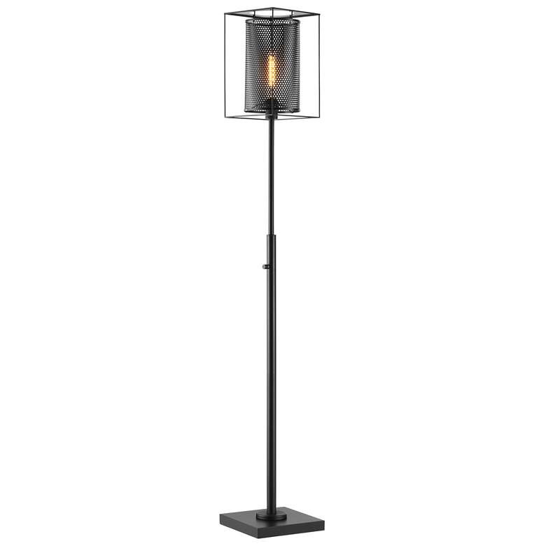 Image 1 Lite Source Stein 66 1/2 inch High Black Finish Modern Metal Floor Lamp