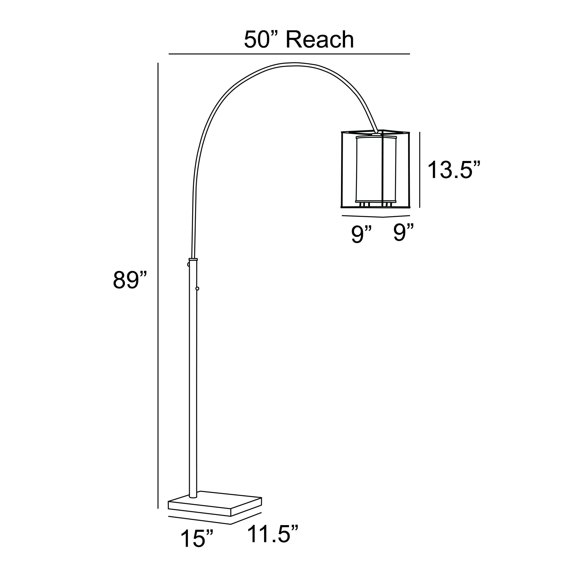 Image 4 Lite Source Stein 89" High Black Finish Modern Arc Floor Lamp more views