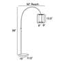 4_Lite Source Stein 89" High Black Finish Modern Arc Floor Lamp more views