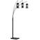 Lite Source Stein Black 3-Light Arc Floor Lamp
