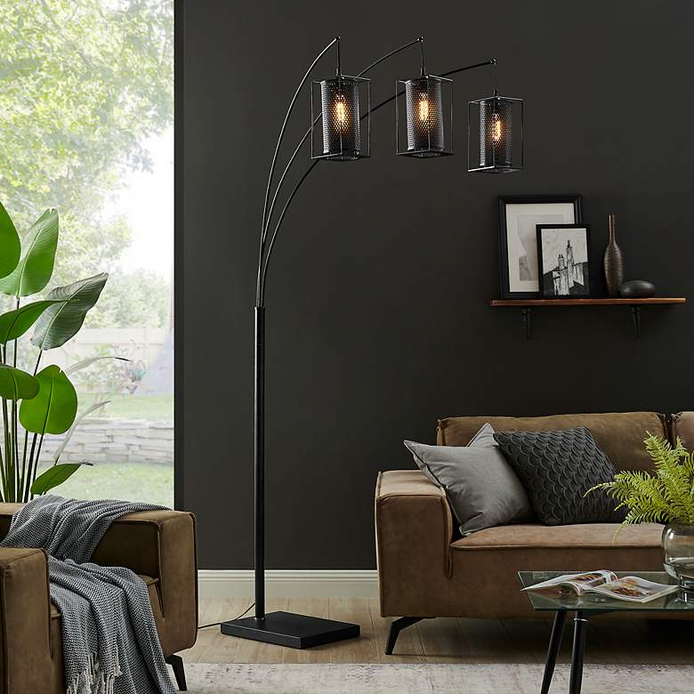 Image 3 Lite Source Stein Black 3-Light Arc Floor Lamp more views
