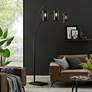 3_Lite Source Stein Black 3-Light Arc Floor Lamp more views