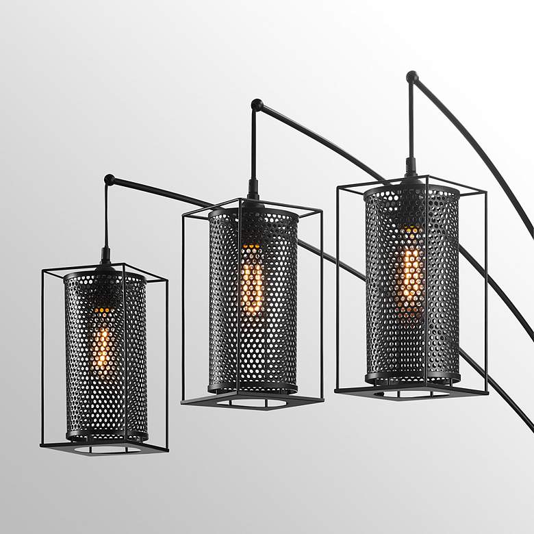 Image 4 Lite Source Stein Black 3-Light Arc Floor Lamp more views