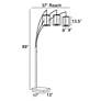 5_Lite Source Stein Black 3-Light Arc Floor Lamp more views