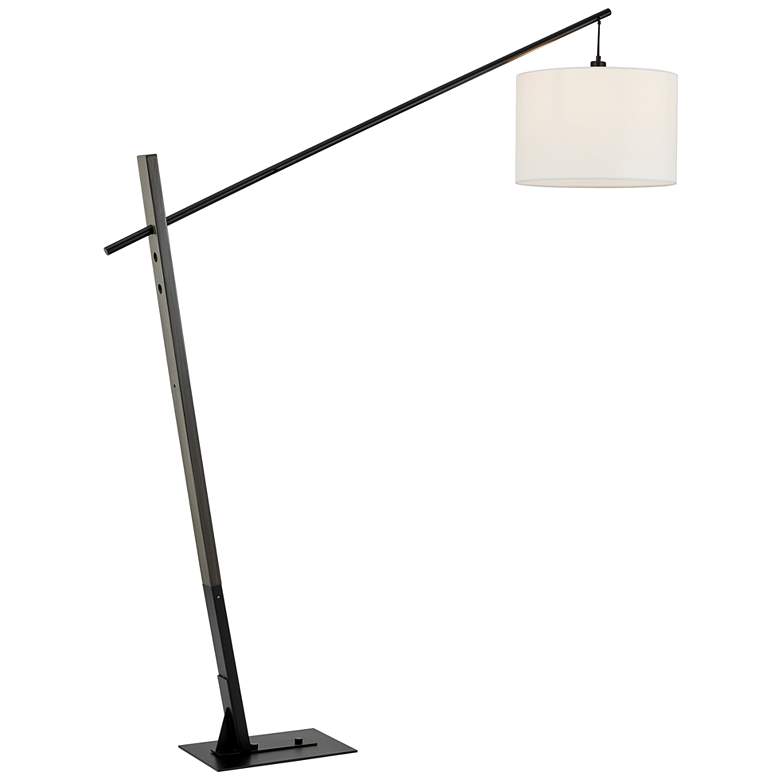 Image 2 Lite Source Stockton 83" High White and Black Modern Arc Floor Lamp
