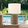 1_Lite Source Sujay 28 3/4" Brown Concrete LED Outdoor Table Lamp