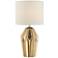 Lite Source Surrey Gold Ceramic Fluted Accent Table Lamp