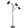 Lite Source Tanko 68" 3-Light Black Mid-Century Modern Floor Lamp