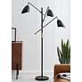 Lite Source Tanko 68" 3-Light Black Mid-Century Modern Floor Lamp